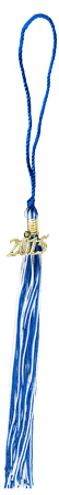 2016 Royal Blue and White Tassels