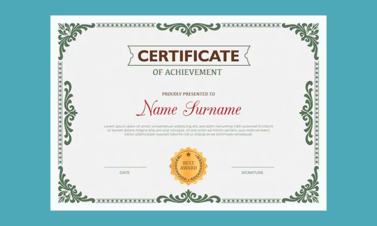 Certificates and Frames